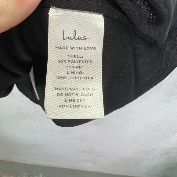 Lulus Sultry Soiree Black Sequin One-Shoulder Cutout Mini Dress Size Large - Picture 7 of 9